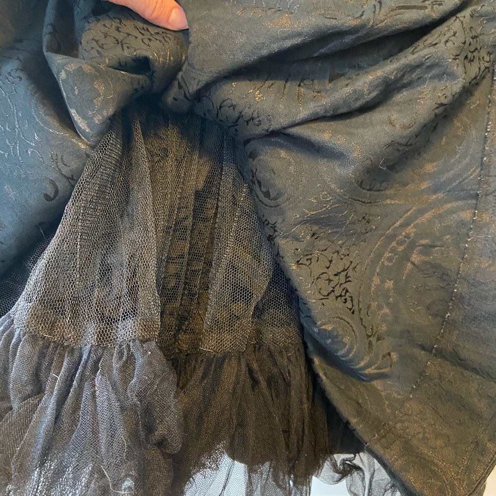 🖤Betsey Johnson Sexy Silk Goth Corset Dress - Picture 7 of 14
